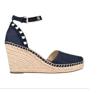 Marc Fisher Sakti Espadrille wedge sandal dark blue